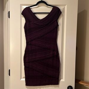 Bailey 44 dark purple fitted dress